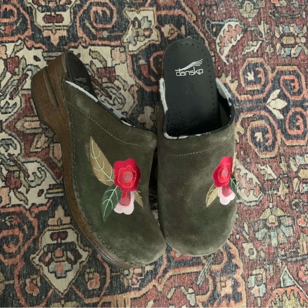 Dansko suede clog